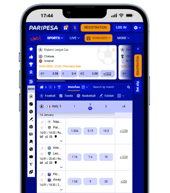 Options de Paris Sportifs Mobiles