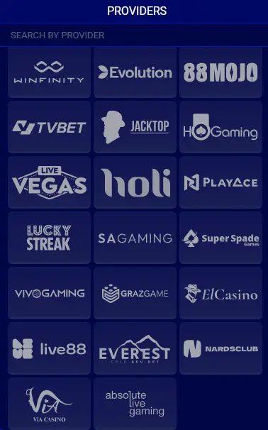 Live Casino Game Providers